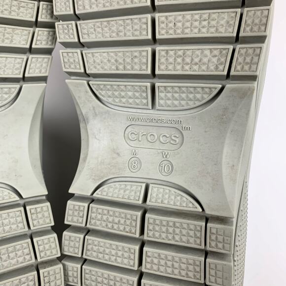 Crocs Classic Mega Crush Sandals Chunky Platform Grey Jibbitz Women's 10 - Picture 13 of 13